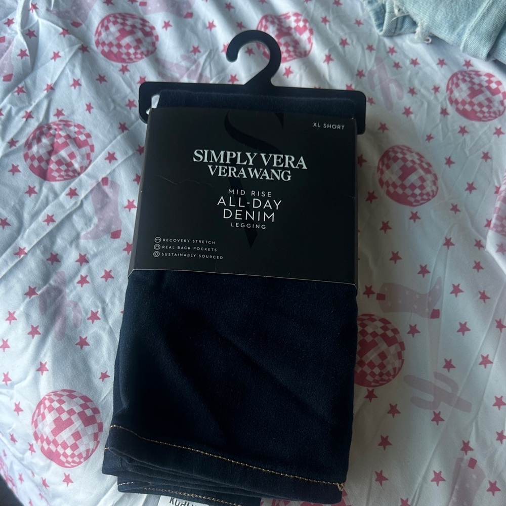 Simply Vera Vera Wang Dark Blue Denim Leggings